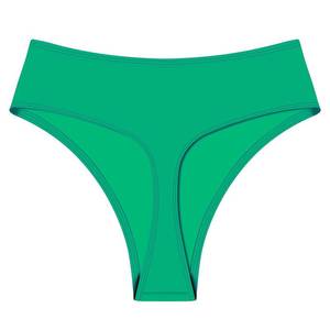 lot 17665 image: Womens High Waisted Thong Bikini Bottoms Swimsuit Bottoms High Cut Rave Bottoms(Green��L - Retail $17