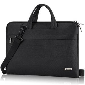 lot 17680 image: Voova Laptop Bag 13 14 Inch, Waterproof Computer Sleeve Carrying Case with Shoulder Straps & Handle Compatible with Macbook Air 13 M2M3M4, MacBook Pro 1314, HP Dell Lenovo Chromebook 14, Black - Retail $20