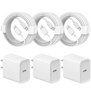 lot 17694 image: iPhone 14 13 12 11 Charger Fast Charging iPhone Fast Charger 2Pack 20W iPad Charger 6FT C Chargers Fast Charging Cord Whit iPhone 1414 Pro Max13 Pro1312 Mini12 Pro Max11 Pro MaxXs and iPad - Retail $24