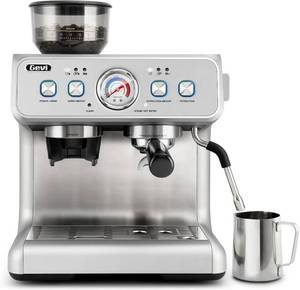 lot 8407 image: $360 Gevi Dual Boiler Espresso with Built in Grinder, 58mm Portafilter