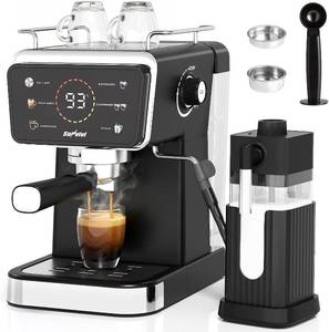 lot 8422 image: $170 SUNVIVI 20 Bar Espresso Machine, 3in1 Iced Coffee w Milk Frother