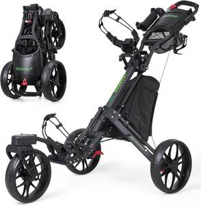 lot 8427 image: $230 EASEGO Golf Push Cart 3-Wheel 360  Swivel Front Wheels