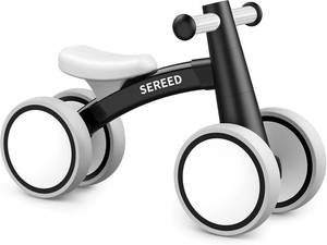 lot 8436 image: PINK SEREED Baby Balance Bike 12-24 Months, 4-Wheel Toddler First Bike