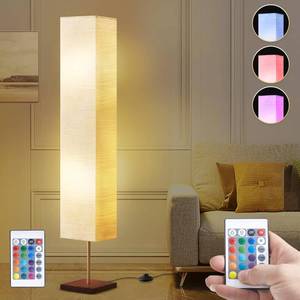lot 8468 image: $55 GyroVu 65 Floor Lamp RGBW LED with Remote, Beige Rice Paper