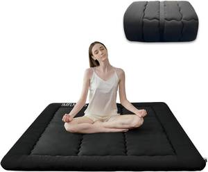 lot 8482 image: $105 Japanese Floor Mattress Futon, 3in Foldable Tatami Pad 39x80 Twin