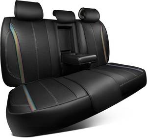 lot 8491 image: $65 CAR PASS Nappa Leather Back Seat Covers, Waterproof, Universal Fit