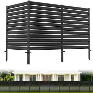 lot 8518 image: $152 6-Panel No-Dig Privacy Fence Screen, 36 H x 24 W