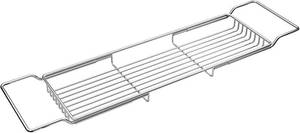 lot 8614 image: $385 Stainless Steel Bathtub Tray with PhonePadBook Holder, Gold