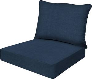 lot 8618 image: $70 Honeycomb Outdoor Deep Seat Cushion for Patio Furniture 24x24 Navy