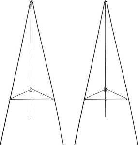 lot 8619 image: 2Pcs 18in Wreath Stand for Cemetery Grave Wreath Easel