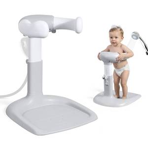 lot 8628 image: Orzbow Baby Bath Stand, Adjustable Height, Non-Slip Base, Gray