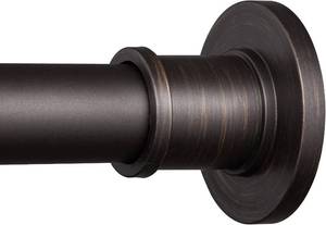 lot 8634 image: BRIOFOX Shower Curtain Rod, 43-72 in, Stainless Steel, Finial