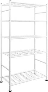 lot 8636 image: $55 Sakugi 5-Tier Storage Shelves, Heavy-Duty Shelving Unit, White