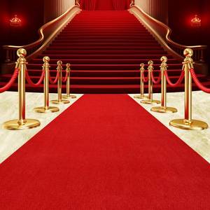 lot 8638 image: $50 Red Carpet Runner 3 x 15 ft, Non-Slip TPR Backing, 450 GSM