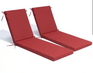 lot 8639 image: $140 20.9 x 71.8 in. 2-Piece Outdoor Chaise Lounge Cushions, Chili Red