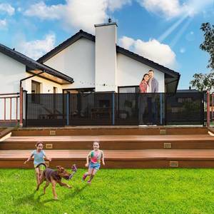 lot 8656 image: $220 275 Retractable Baby Gate - 23ft Expandable, 49 Tall