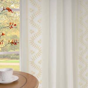 lot 158 image: &nbspBoho Beige Embroidered Curtains