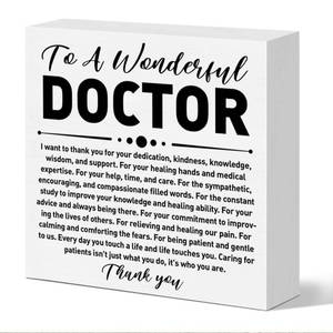 lot 161 image: &nbspDoctor Office Desk Decor Wooden Sign