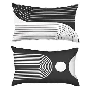 lot 199 image: Black and White Boho Lumbar Pillow Cover Set of 2