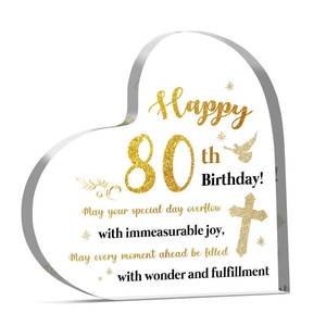 lot 202 image: Happy 80th Birthday Decorations Acrylic Plaque
