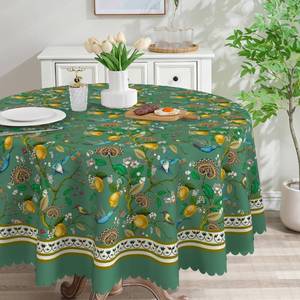 lot 219 image: Spring Round Tablecloth- Hummingbird Farmhouse Table Cloth Spring&nbsp