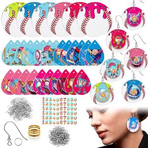 lot 244 image: 244 Pcs Ice Cream Drip Baseball Earring Kit