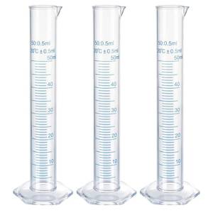 lot 269 image: 3PCS Transparent Graduated Test Lab Cylinders&nbsp