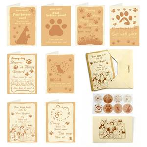lot 285 image: &nbspPack Thinking of You Card for Pet Owners, Get Well Soon Card for Sick Dog, Thoughtful Support Card for Puppy Postoperative Recovery with Envelopes and Stickers