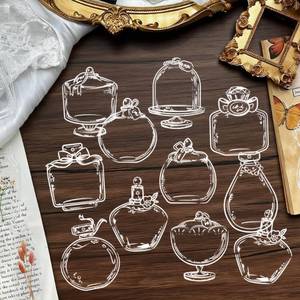 lot 290 image: &nbspPlastic Clear Jars Stickers Set with Instructions (Pressed Dry Flowers Excluded)