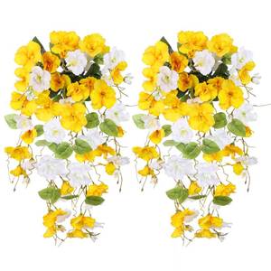 lot 296 image: Fake Hibiscus Artificial Hanging Flowers Plants