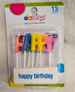 lot 319 image: Dallies Happy Birthday Candles&nbsp