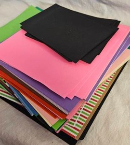 lot 327 image: Assorted Colored Paper Sheets Scrapbooking Craft Lot