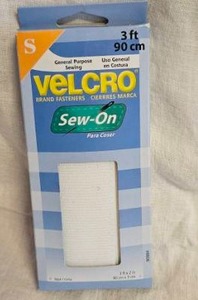 lot 330 image: VELCRO Sew-On Brand Fasteners White Tape 3 ft 90 cm
