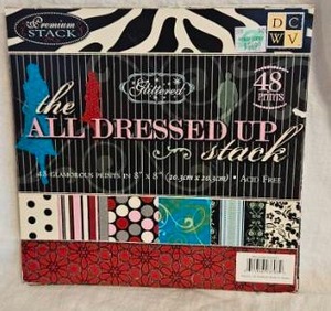 lot 332 image: Premium All Dressed Up Black Scrapbook Paper Pad