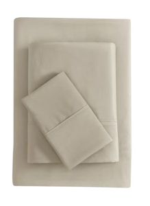 lot 5873 image: Mainstays Super Soft Brushed Microfiber Bed Sheet Set, Washed Tan, Twin-XL, 3 Piece - Retail $10
