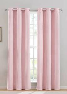 lot 5874 image: Your Zone Kids Corduroy Blackout Curtain Panel, 1 Panel, Pink, 38 W x 84 L&nbsp