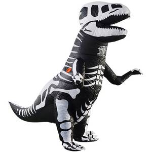 lot 5876 image: Dinoshenyu Inflatable Dinosaur Costume for Kids,Blow Up T Rex Costume for Halloween Cosplay Party,Funny Dino Outfit for Boy Girls - Retail $42
