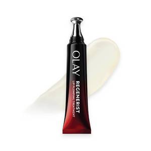 lot 5910 image: Olay Regenerist Nourishing Treatment, Lip Balm, Plumping Lip Gloss for Women, Fuller Looking Lips & Smoothed Lines, 3-in-1 Mask, Plumper, Gloss - Anti-Aging Skin Care, Shea Butter & Coconut Oil, 0.5oz - Retail $14