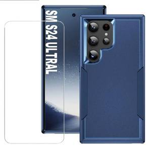 lot 5931 image: Case for Samsung Galaxy S24 Ultra case,Samsung S24 Ultra Case with Screen Protector,Military-Grade Drop Protection Dual Layer Rubber Armor Bumper Rugged Hard Phone Case for Galaxy S24 Ultra Cover (Blue) -&nbsp