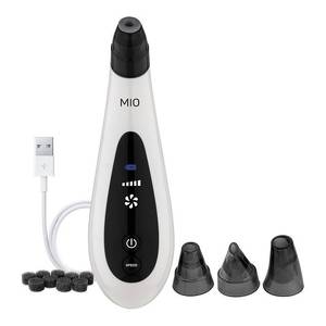 lot 5985 image: Spa Sciences MIO Pore Extractor Kit  Diamond Tip Microdermabrasion Exfoliation  Interchangeable Head with 3 Extraction Tips  White - Retail $30
