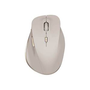 lot 2006 image: North Wireless Ergonomic 6 Button Mouse - Beige Business Use, Built-In Rechargeable Battery, No Wired Ports - Retail $15