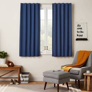 lot 2031 image: 63 Blackout Twill Solid Kids Panel Navy - Pillowfort - Retail $25