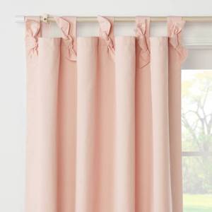lot 2199 image: 42W x 84L Tie Top Embellished Kids Blackout Window Curtain Panel with Ties Pink - Pillowfort - Retail $30
