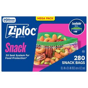 lot 2205 image: Ziploc Snack Bags for School Lunch and Meal Prep - 280ct