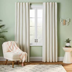 lot 2273 image: 95 Blackout Chambray Cotton Kids Panel Cream - Pillowfort - Retail $35