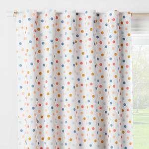 lot 2275 image: 42W x 63L Dot Kids Blackout Window Curtain Panel White - Pillowfort - Retail $25