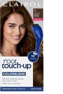 lot 2311 image: Clairol Root Touch-Up by Nicen Easy Permanent Hair Dye, 5 Medium Brown Hair Color  100% Gray Coverage  Easy Brush Application  Matches Professional Salon Shades  - Retail $8