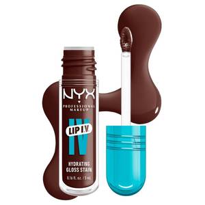 lot 2352 image: NYX PROFESSIONAL MAKEUP Lip IV Hydrating Glossy Lip Stain, Long-Lasting, Tinted, Vegan Formula with 12 HR Hydration - Mocha Me Wet (Brown) - Retail $12