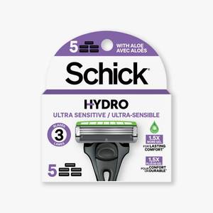 lot 2357 image: Schick Hydro Ultra Sensitive Razor Blades Refills, 5ct - Retail $10