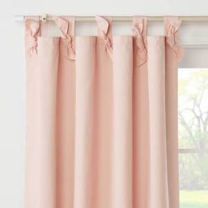 lot 2358 image: 42W x 84L Tie Top Embellished Kids Blackout Window Curtain Panel with Ties Pink - Pillowfort - Retail $30